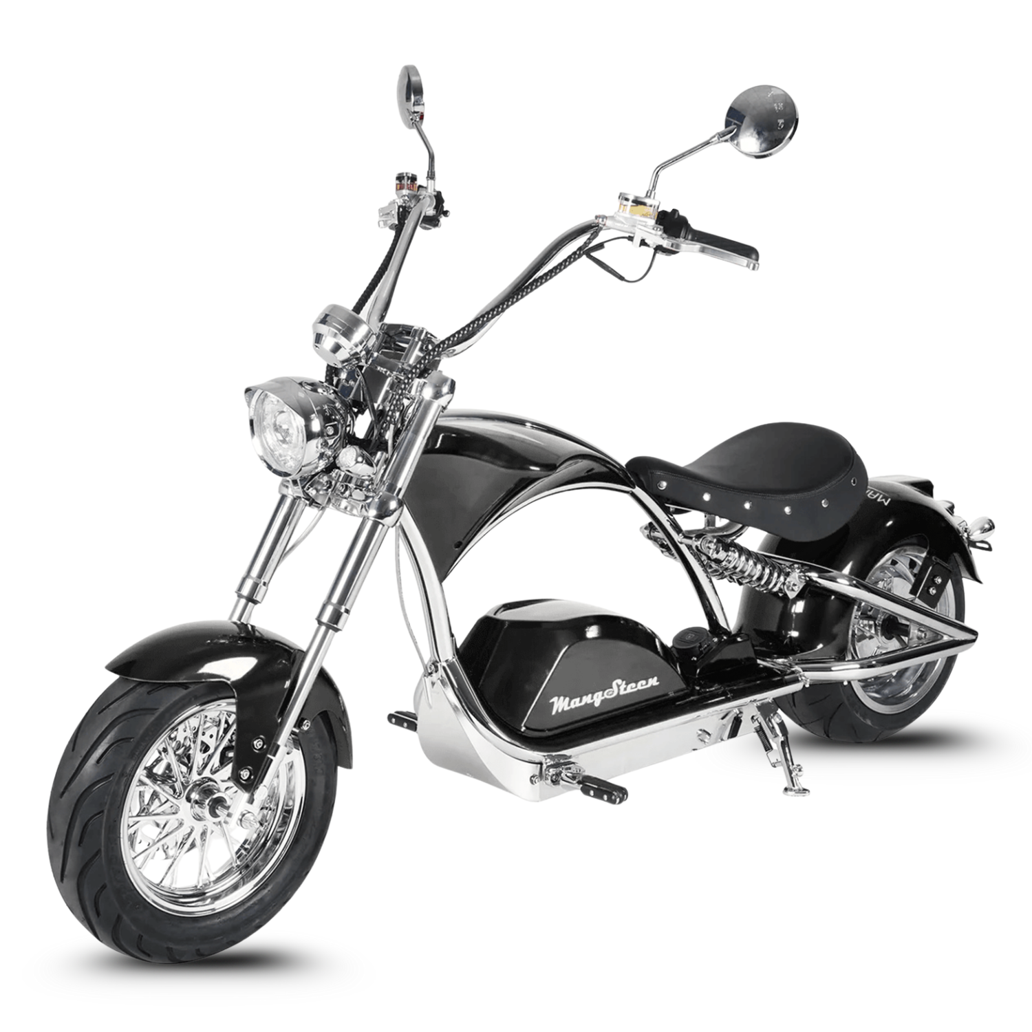 Trottinette Mangosteen électrique assise City Coco M1PS – cadre chromé & double motorisation