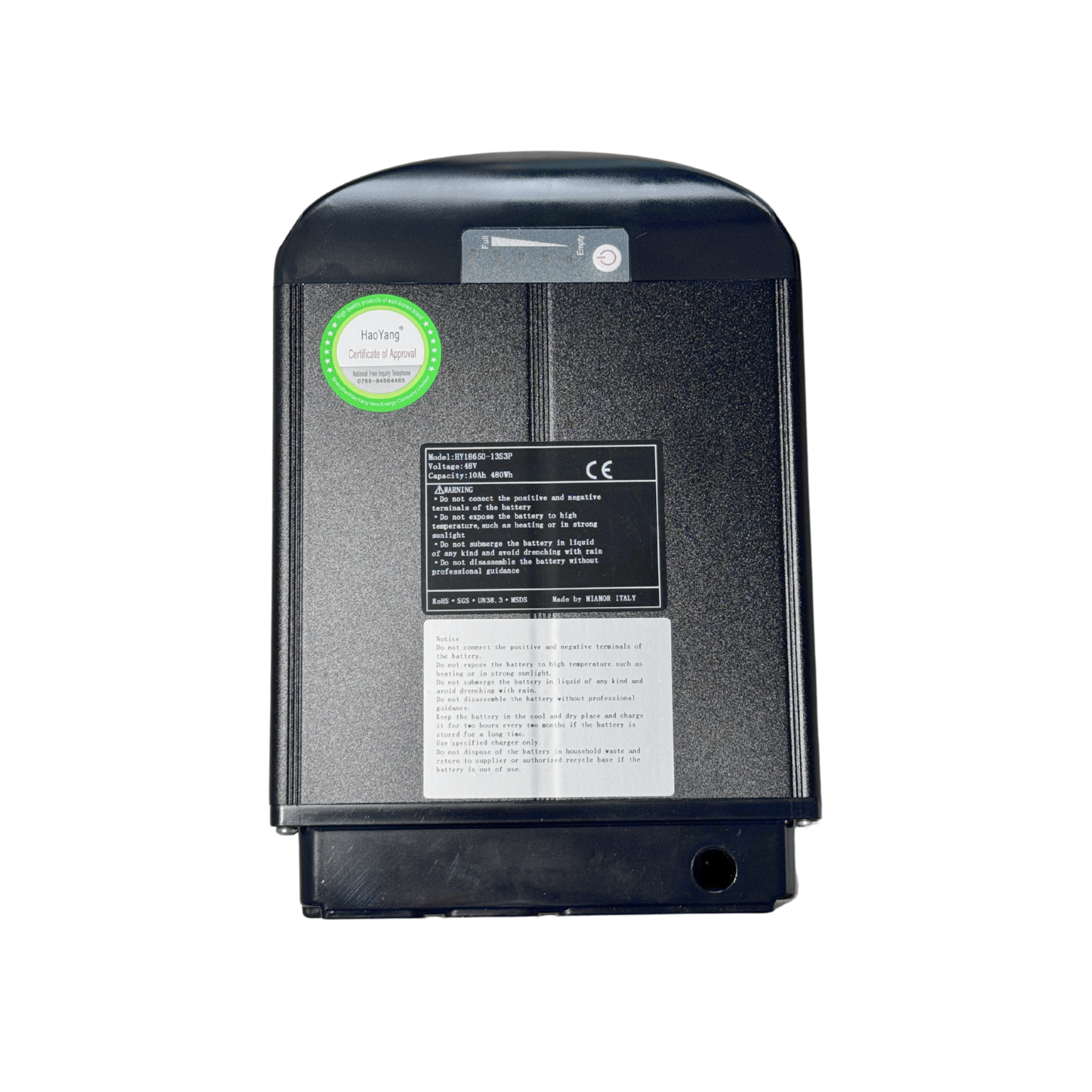 Batterie additionnelle lithium 36v/48v pour tricycle S2 300w/600w